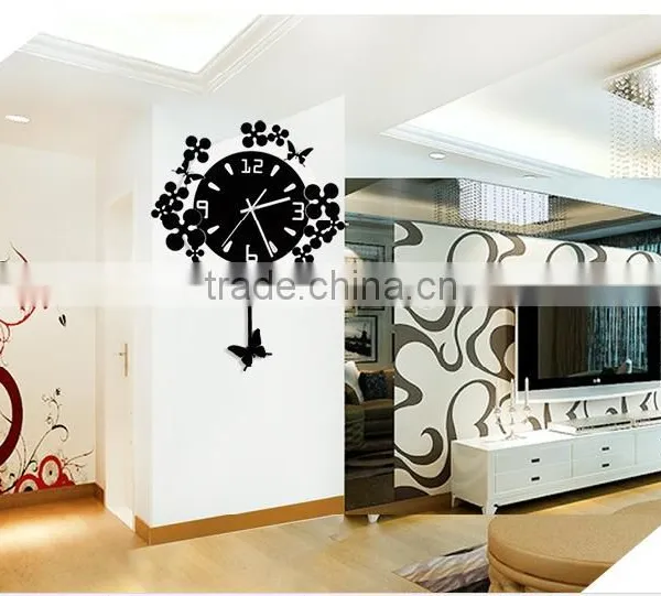 Luxury Modern DIY Acrylic Wall Clock Stickers Decals Home Room Art Decor Watches/timepiece photo-4
