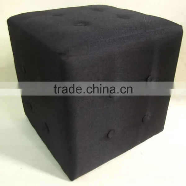 Living Room Furniture Ottoman Fabric Square Footstool photo-2