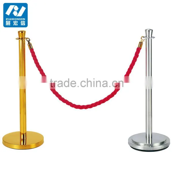 Crown Top Titanium Plated Queue Rope Pole Barrier photo-3