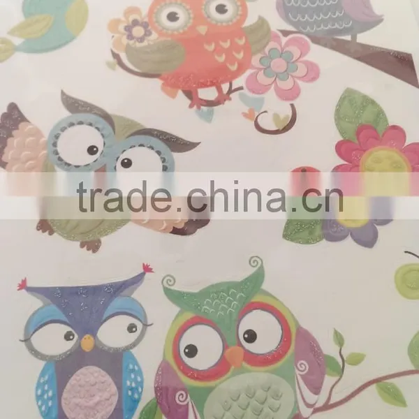 OEM Owl Design Decorative Shinny Glitter Sticker photo-3