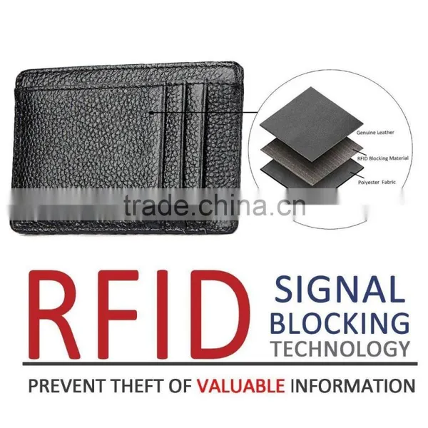 The Slim Wallet Genuine Front Pocket Secure Thin ID And Card Holder photo-5