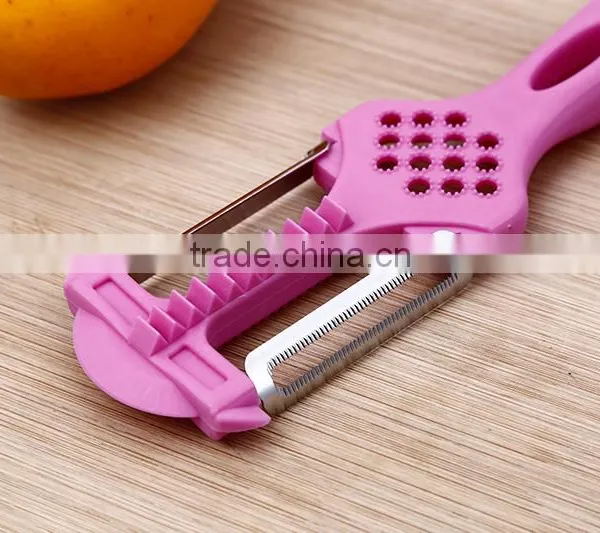 Factory Top Quality PP Material Handle Stainless Steel Blade Multifunctional New Style Peeler and Grater photo-5