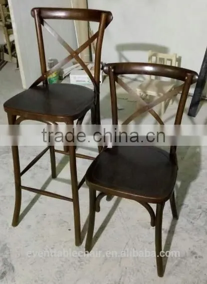 Cross Back Wood Chair Seat Replacement Dining Chair photo-4