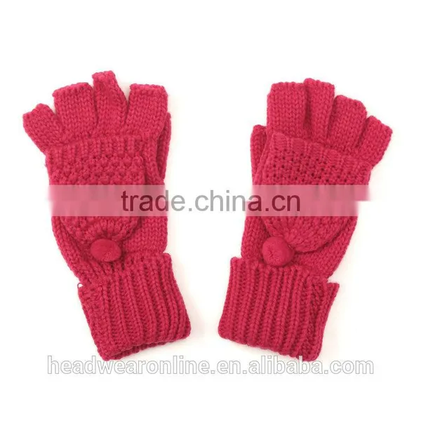 Promotional Acrylic Knitted Glove / Knitting Glove photo-3