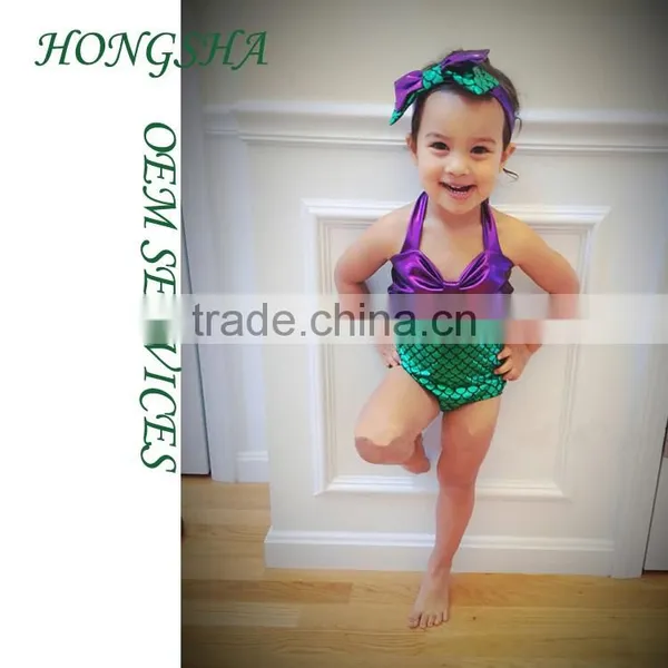 One Piece Mermaid Swimsuit for Girls Loveley Children Mermaid Swimsuit HSs7584 photo-2