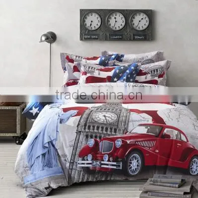 Digital Printing Bedspread /dye Sublimation Bed Cover , Custom Made Bedspread
