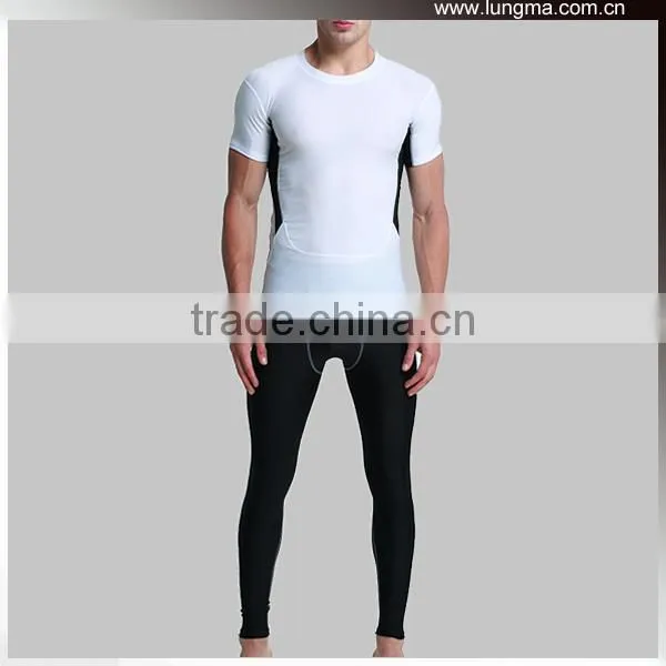 Men's Fitness Custom Rash Guard Short Sleeve Long Tight Pants Compression Activewear photo-2