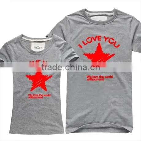White/gray Color Short Sleeve O-neck Cotton Couple Bulk Wholesale Unisex T-shirts photo-4