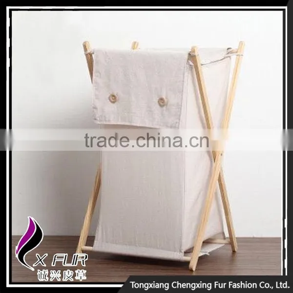 Unique Foldable Cotton Linen Washing Clothes Laundry Basket Bag Hamper Storage photo-4