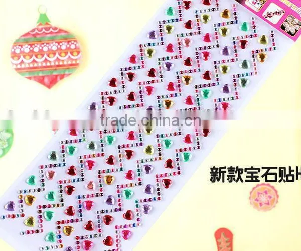 Rhinestone New Products Wholesale Customized Shape Diy Self Adhesive Acrylic Rhinestone Sticker Sheet photo-4