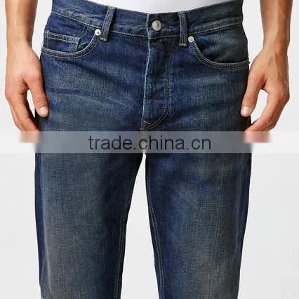 Dark Blue Skinny Knee Ripped Jeans Men Wholesale photo-3