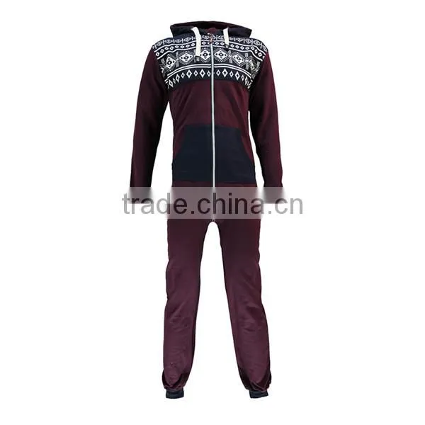 PA0030A Adult Chest Print Jumpsuit Tracksuit Onesie Hoody photo-3