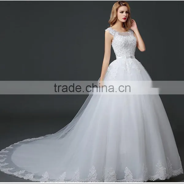2017 Spring Summer Latest Fashion Floor -length Bridal Wedding Dress