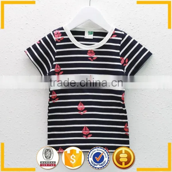 2015 Style Cotton Boys Sets White Balck Stripe Children T-shirts and Pants photo-2
