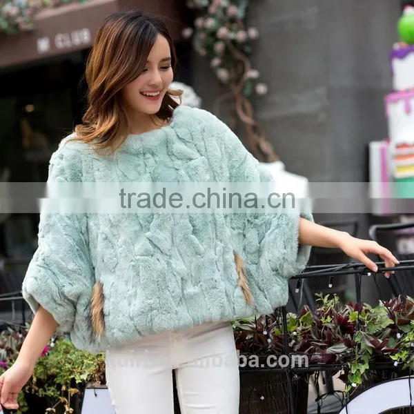 Natural Real Rex Rabbit Fur Pure Color Coat Pullover Women Winter Natural Fur Coats Outerwear photo-5