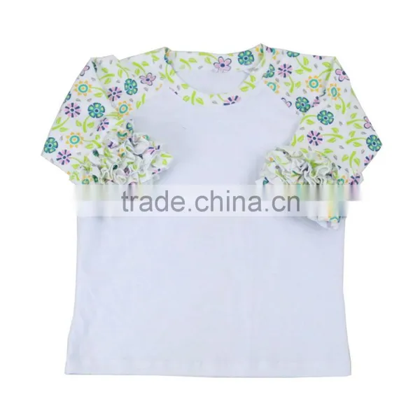 2017 Summer New Design Print Pattterns Drop Shipping Cotton Knit Ruffle Reglans Wholesale Children Clothing Usa photo-5