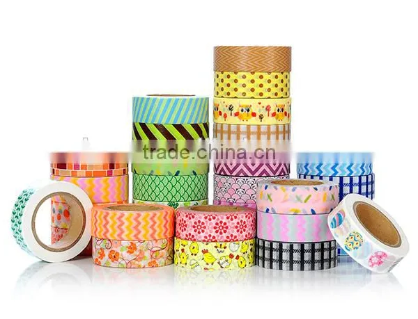 Different Patterns Washi Tape Customized Colors Adhesive Paper Tape 1.5cm*10m photo-5