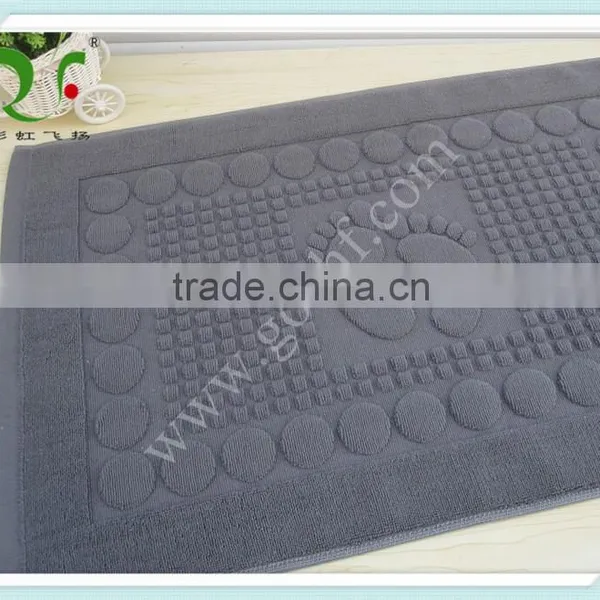 100% Cotton Custom Logo Bath Mat, Bathroom Floor Towel photo-3