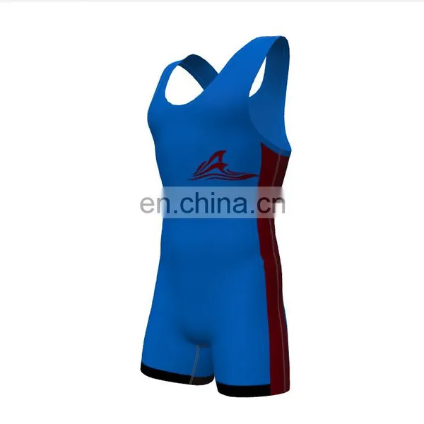 High Quality Men's 4xl Sublimated Custom Wrestling Singlets photo-3