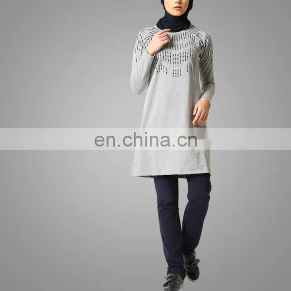 2016 Newest Style Sportswear Type Modest Islamic Women Muslim Sportwear Indian Sport Suit photo-5