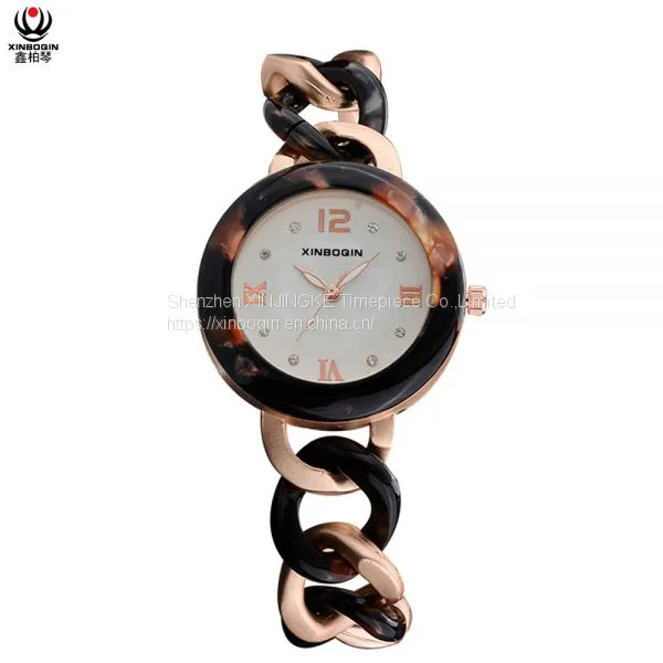 XINBOQIN Manufacturer Custom Brand New Style Casual Fashion High Quanlity Luxury Wood Japan Movt Quartz Acetate Women's Watch photo-4
