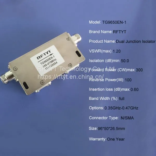 RF Dual Junction N/SMA Connector GMHz Coaxial Isolator photo-4