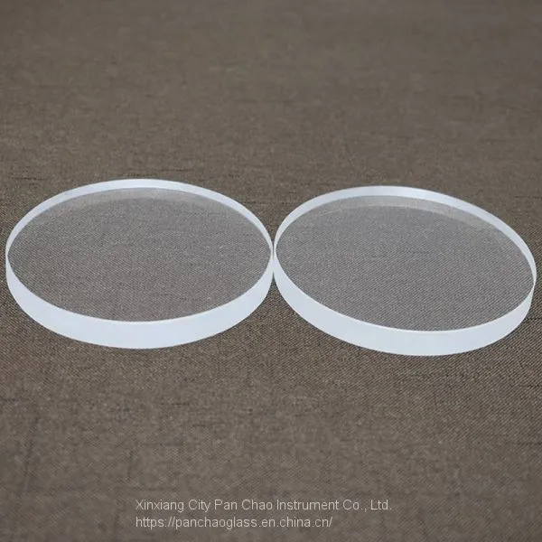 Circle Clear Quartz Plate Transparent Fused Silica Plate Quartz Glass Disc photo-2