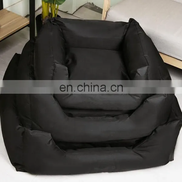 Luxury Dog Bed Machine Washable Rectangle Pet Bed Breathable Soft Fabric With Nonskid Bottom photo-3