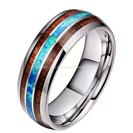 Colored Silver Foil Tungsten Gold Ring