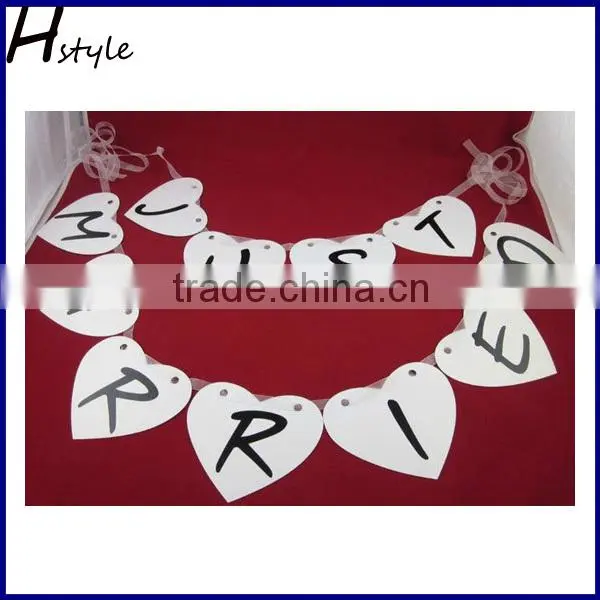 JUST MARRIED For Wedding Party Decoration Photo Booth Props Banners Supplies Bunting Garland Handmade Photocall PFB0001 photo-5
