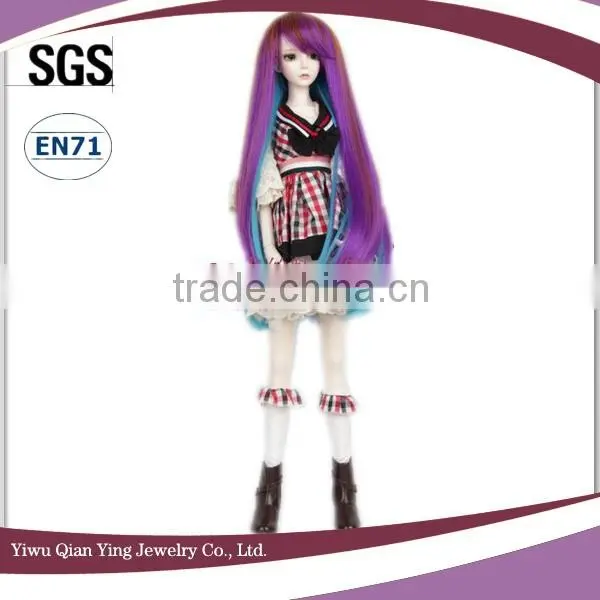 Wholesale Mixed Color Long Straight Beauty 1/3 Bjd Doll Wigs photo-4