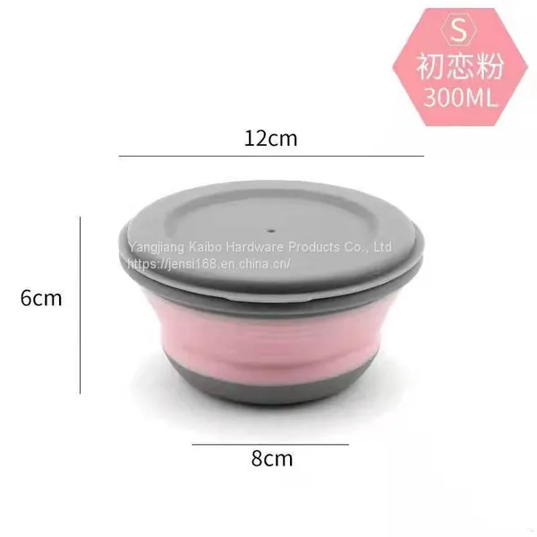 Folding Bowl Travel Portable Picnic Set Silicone Bowl Retractable Lunch Bowl Lunch Box photo-3