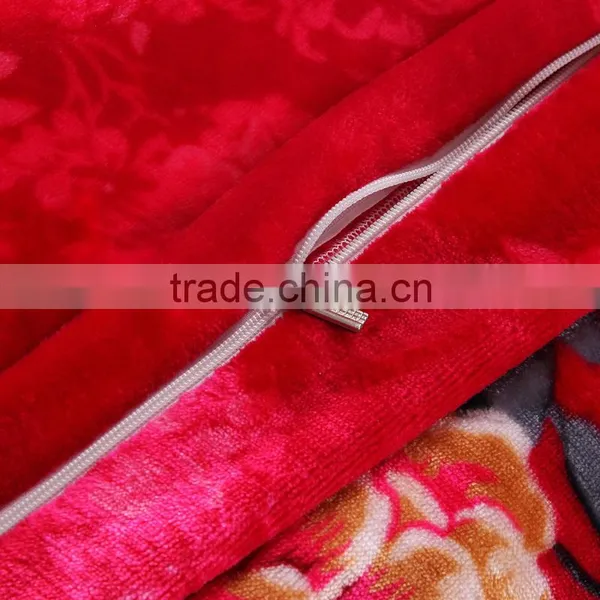 Newest Design Red Flower Pattern Home Use Flannel Fleece Quilt Cover Set Kids Bedroom Sets photo-3