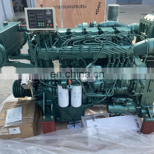 Brand New 330kw 450hp 2100rpm 6 Cylinders Sinotruk D1242C Series D12.45C01 Marine Diesel Boat Engine photo-2