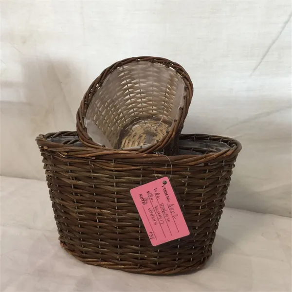 Hot Sale Round Shape Willow Basket With Clear Foil Inside photo-2
