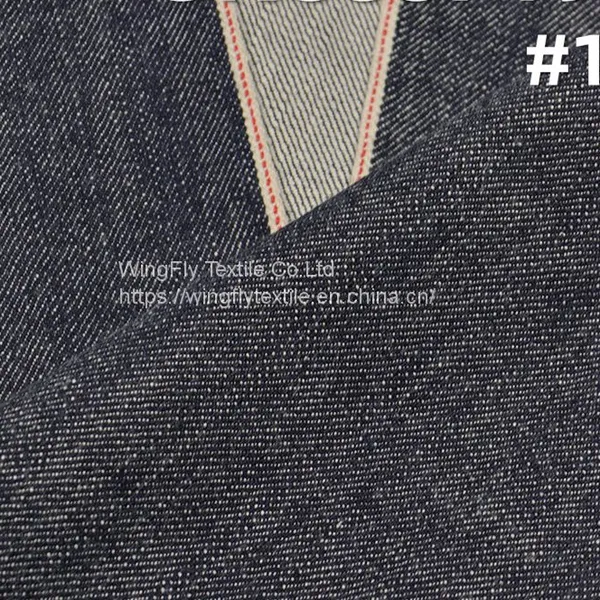14.4oz Men Selvedge Jeans Cotton Material Cotton Denim Jeans Fabric W387139
