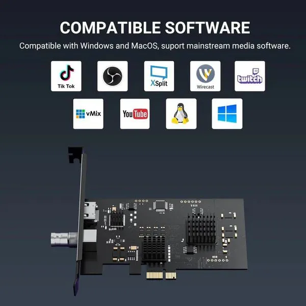 2 Channel HDMI/SDI HD 1920*1080P 60FPS PCIe Video Capture Card photo-4