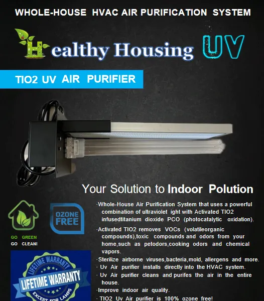Air Purifier Whole House Filter UV Lamp Tube Used as HVAC (Air Conditioner) Duct Sanitizer photo-2