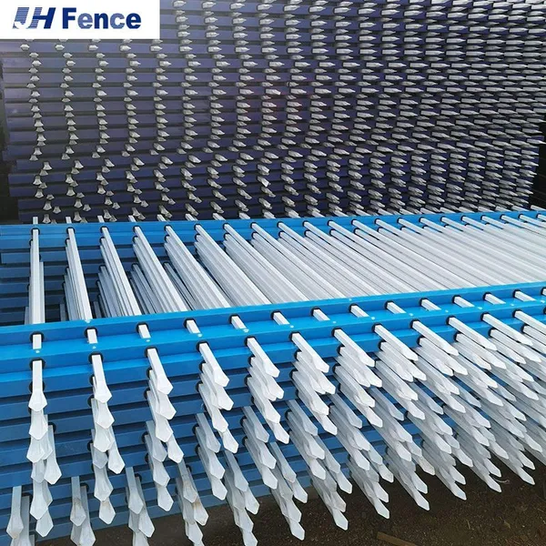 Galvanized Spear Top Wrought Iron Garden Steel Picket Fence Temporary Fence Clip Zinc Steel Fence ECO FRIENDLY photo-4