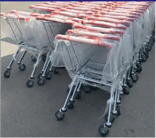 Zinc Powder Coating Supermarket Trolley photo-3