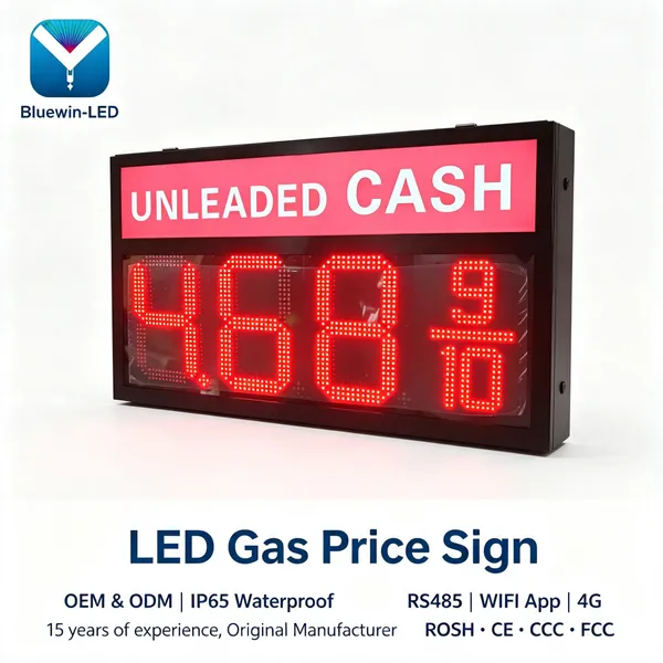 12inch Outdoor LED Gas Price Board High Quality Custom Waterproof for Outdoor High Brightness LED Gas Price Sign photo-4
