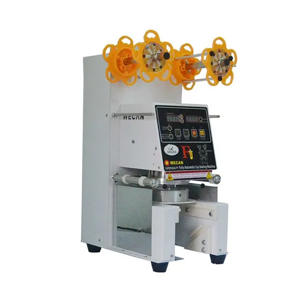 Mo-QDMECH Automatische Becherversiegelungsmaschine BZ061 Bubble-Tee-Becherversiegelungsmaschine 6 Tassen/min auslaufsicher für Getränke