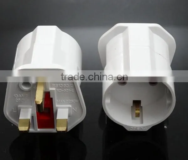 CE ROHS Approved Reliable PC UK Ireland HK Malaysia Singapore to Schuko Germany EU Plug Travel Adapter Converter photo-2