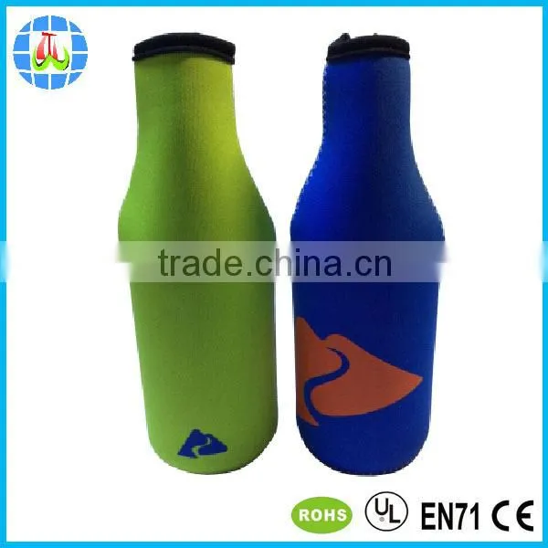 Green Neoprene Tube Can Cooler With Silk Screen Printing Logo photo-4