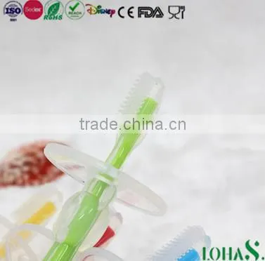 Wholesale FDA&LFGB Silicone Baby Bendable Training Toothbrush photo-3