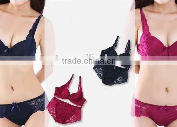 hot sell sexy girl lace push up bra&brief sets underwear/lingerie/intimate