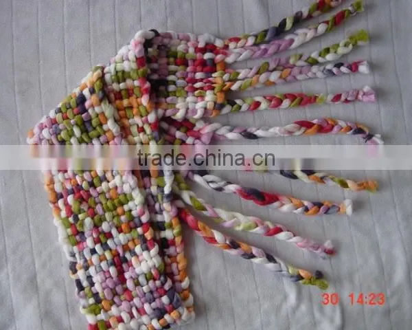 polyester/wool roving yarn