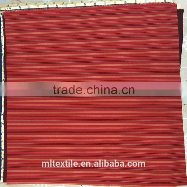 Red Cotton Linen Sofa Fabric/ Stripe Fabric photo-5