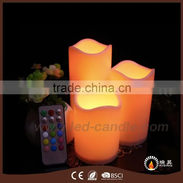 Factory Wholesale Cheap Wax Color Changing Candles With 12 Colors Remote
