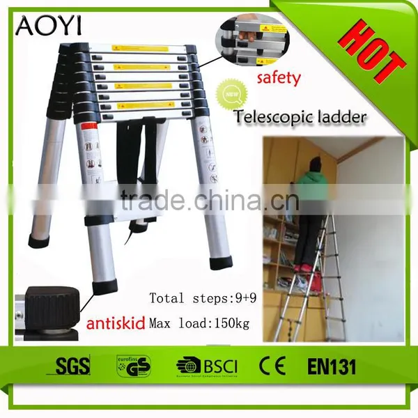 1m-3m Stool 2.6m Multifunctional Step Aluminum Ladder AY-ZJ2626 With EN131